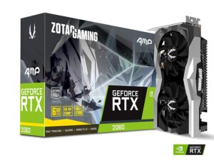 10 ZOTAC GAMING GeForce RTX 2060 AMP 6GB GDDR6 192-bit Gaming Graphics Card, Super Compact, IceStorm 2.0, ZT-T20600D-10M
