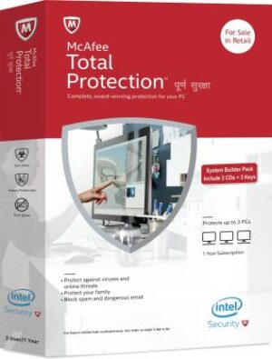 Mcafee Total Protection 3 User 1 Year Warranty