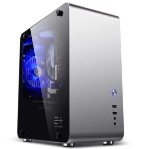 11 GOLDEN FIELD M3S MATX/ITX Mini Computer PC Case with Tempered Glass Side Windows Aluminium Silver
