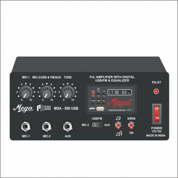 14 Mega Amplifiers With Usb Msa-500u-siren 1 Year Warranty