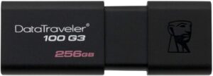 24 Kingston DT100G3/256GB DataTraveler 100 G3 USB 3.0, 3.1 Flash Drive, 256 GB, Black