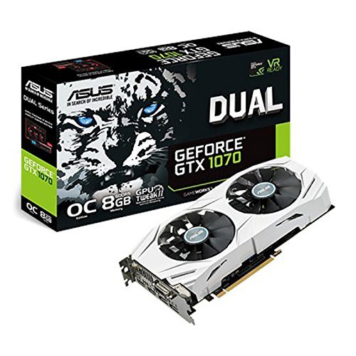 38 ASUS Dual GEFORCE GTX 1070 8GB OC Computer Graphics Card - PCI-E G-Sync 4K and VR Ready GPU