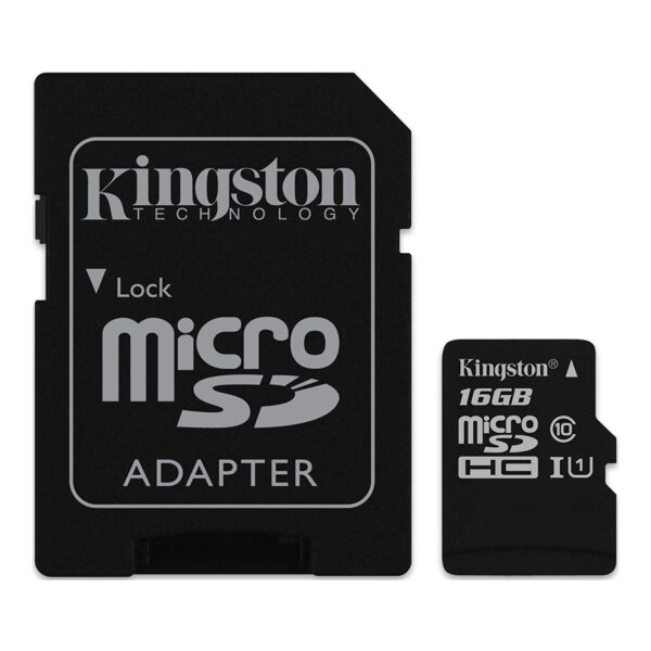 38 Kingston Digital 16GB microSDHC Class 10 UHS-I 45MB/s Read Card with SD Adapter (SDC10G2/16GB)