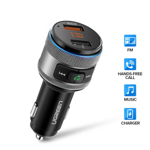4 Ugreen Car Charger Bluetooth Fm Transmitter