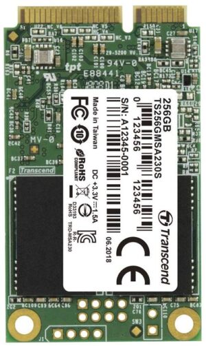Transcend 256GB mSATA III 6Gb/s MSA230 Solid State Drive
