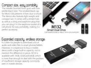48 Team Usb 3.0 Pen Drive Otg M132, 32gb 1 Year Warranrty