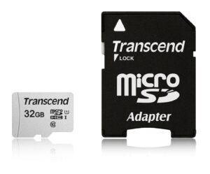 Transcend 32GB microSDHC UHS-I Class 10 U1 Memory Card with Adapter