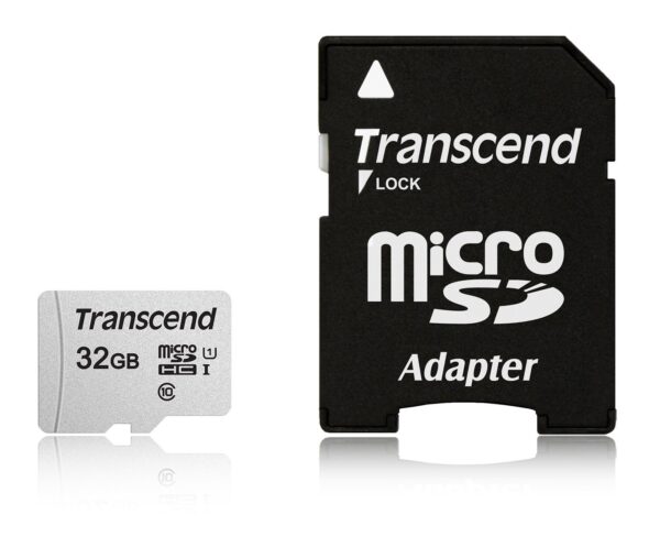 50 Transcend 32GB microSDHC UHS-I Class 10 U1 Memory Card with Adapter