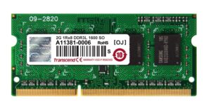 54 Transcend 2 GB DDR3L Low Voltage SO-DIMM 204-Pin 1Rx8 1600 Mhz Laptop Ram (TS.