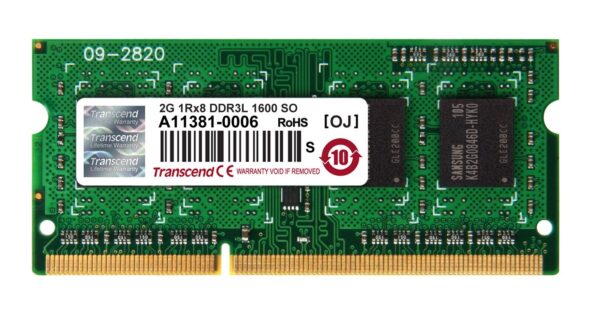Transcend 2 GB DDR3L Low Voltage SO-DIMM 204-Pin 1Rx8 1600 Mhz Laptop Ram (TS.