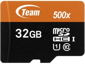 Team 32GB microSDHC UHS-I/U1 Class 10 Memory Card with Adapter, Speed Up to 80MB/s