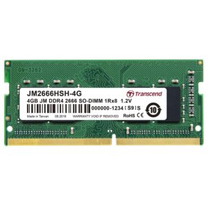 TRANSCEND 4GB DDR4 2666Mhz SO-DIMM Memory Module for Laptop