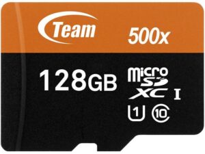 56 Team 128GB microSDXC UHS-I/U1 Class 10 Memory Card with Adapter, Speed Up to 80MB/s