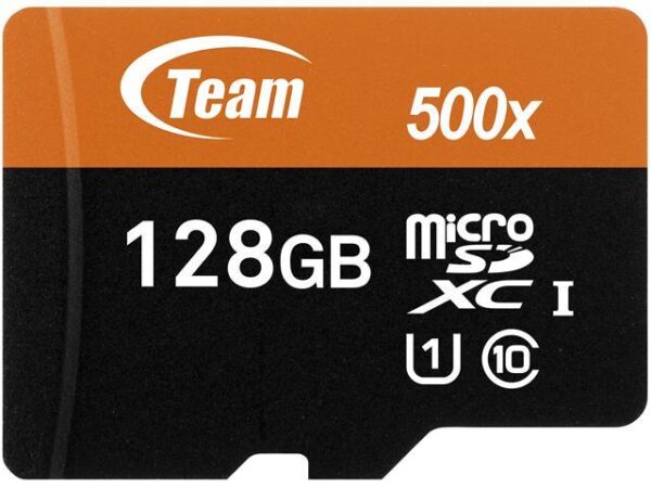 56 Team 128GB microSDXC UHS-I/U1 Class 10 Memory Card with Adapter, Speed Up to 80MB/s