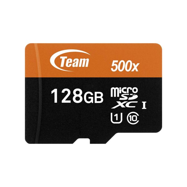 58 Team 128GB microSDXC UHS-I/U1 Class 10 Memory Card with Adapter, Speed Up to 80MB/s