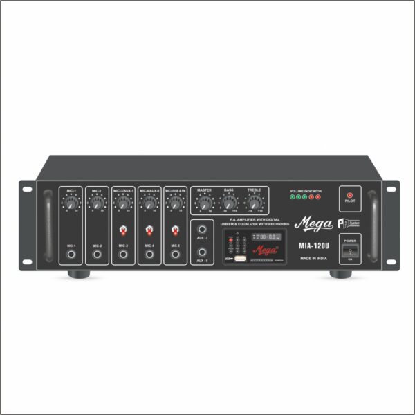 Mega Mia 120u P.a Medium Power Mixer Amplifier-1 Year Warranty