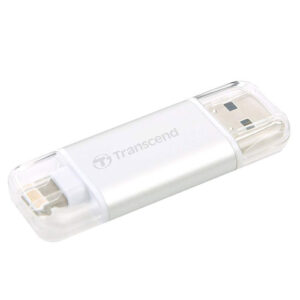 71 Transcend Jet Drive Go Silver - 128 GB - JDG300S - Apple Mfi Certified OTG Pen Drive