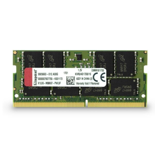 8 Kingston ValueRAM 16GB 2400Mhz DDR4 Non-ECC CL17 SODIMM 2Rx8 (KVR24S17D8/16)