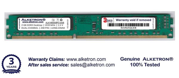 a Desktop Ram 2gb Ddr3 1333 Long Dimm 1 Year Warranty