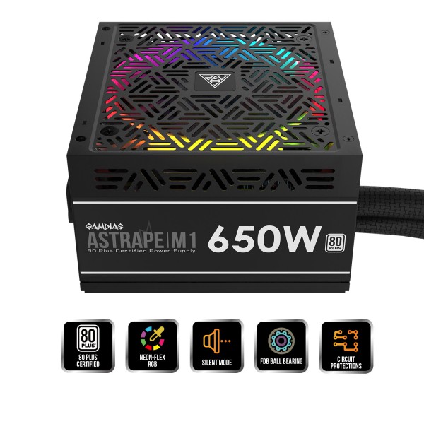 23 Gamdias 650W 80 Plus white Power Supply with 2 yr. warranty