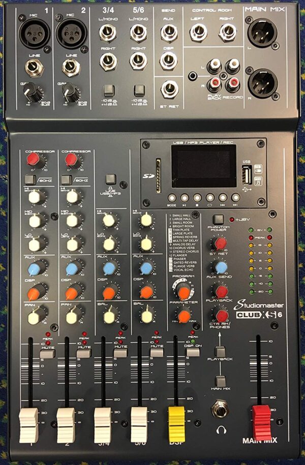 Studiomaster Club XS-6 6 Channel Mixer
