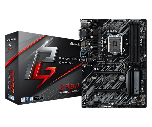 4 Asrock Z390 Phantom Gaming 4 motherboard with 3 yr warranty