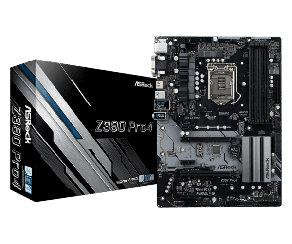 5 Asrock Z390 Pro4 motherboard with 3 yr warranty
