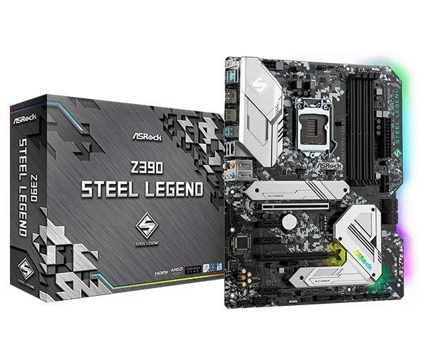 Asrock Z390 Steel Legend motherboard with 3 yr. warranty