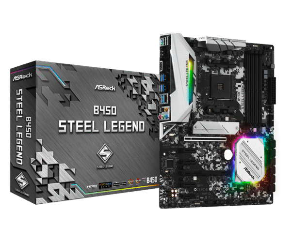 8 Asrock B450 Steel Legend motherboard with 3 yr. warranty