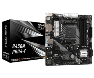 Asrock B450M Pro4-F motherboard with 3 yr. warranty