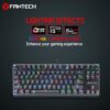 Fantech Mk857 Gaming 60% Keyboard (black)/(red Switch)- 1yr Wrnty