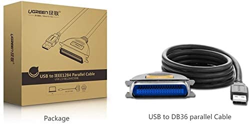 Ugreen Usb To Parallel Port Ieee1284 Cn36 Printer Cable 10ft-30228