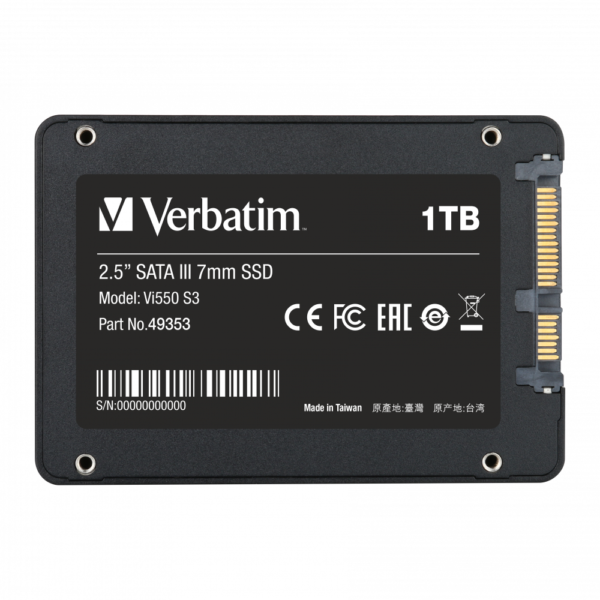 49353 Back Verbatim Vi550 S3 2.5" 1tb Sata-iii 3d Nand 49353 ( Genuine)