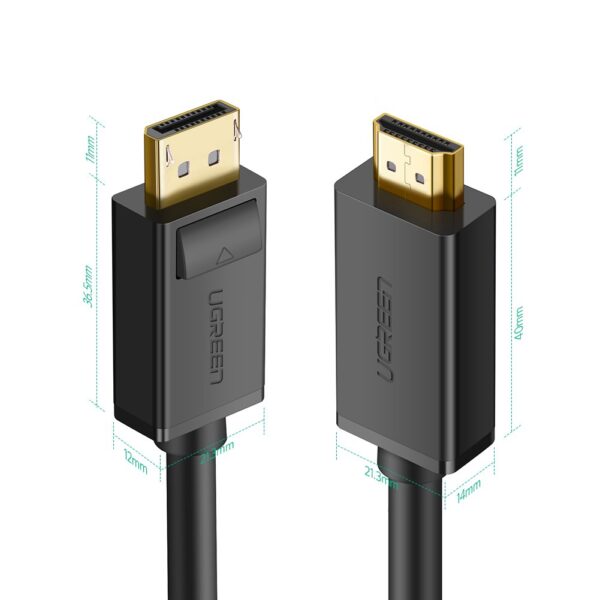 Ugreen 3 Mtr Dp Male To Hdmi Male Cable, Model : 10203