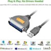 Ugreen Usb To Parallel Port Ieee1284 Cn36 Printer Cable 10ft-30228