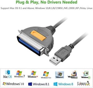 51io56d1sVL._AC_ Ugreen Usb To Parallel Port Ieee1284 Cn36 Printer Cable 10ft-30228