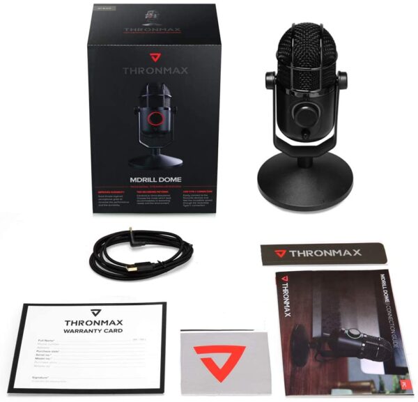 Thronmax Mdrill Dome Jet Black 48khz M3 Condensers Microphone /mike
