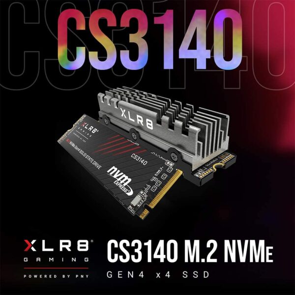 Pny Gen 4 Pci Nvme Xlr8 Gaming 2tb Ssd Cs3140- 7,500 Mb/s Reads,6,850