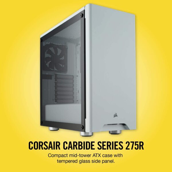 61If7+wEwsL._AC_SL1500_ Corsair Carbide Series 275r Tempered Glass Mid-tower Gaming Case White