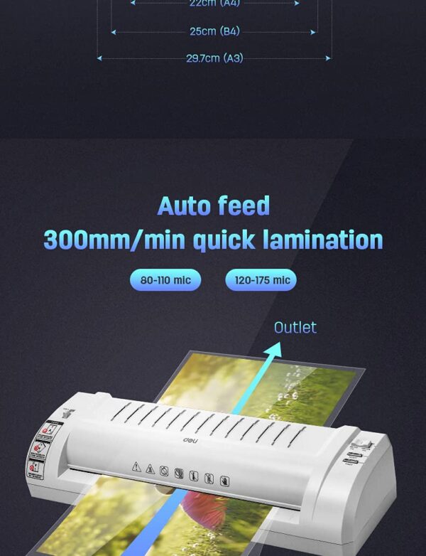 61JQevd7IAS._SL1030_ Deli Laminator/lamination Machine E3894-eu Compact To It In Desk