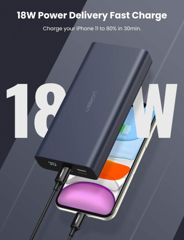 Ugreen 20000mah Quick Charging Power Bankdigital Display-70511