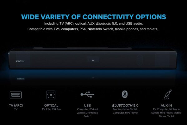 61QyWXz7J7L._SL1500_ Creative Stage V2 Soundbar And Woofer 160watt 2.1 Speaker 1yr Wrty
