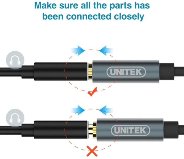 Unitek Y-c957abk 3.5mm Aux Audio Cable - Female To 2xmale