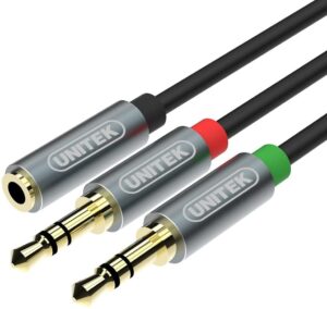 Unitek Y-c957abk 3.5mm Aux Audio Cable - Female To 2xmale