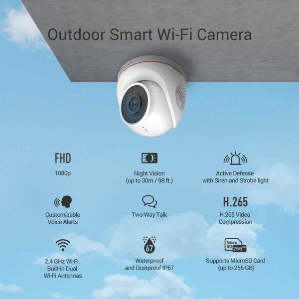 61cyaYQaTgL._SL1500_ Ezviz C4w Lens 1080p Wired Wireless Outdoor Ip67 Ip Camera,cs-cv228