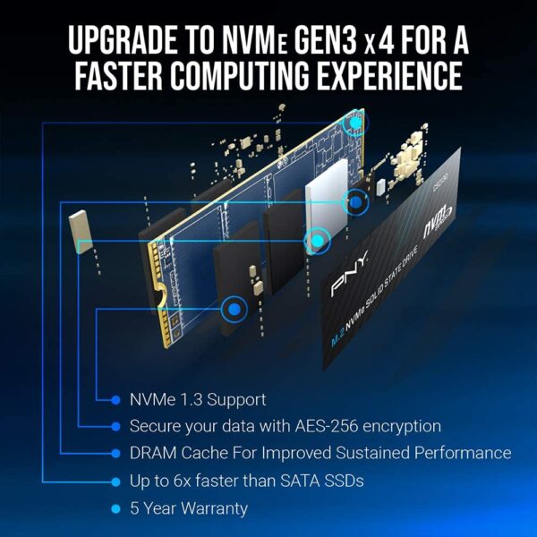 61gbYBegp9L._AC_SL1000_ Pny Cs2130 M.2 Nvme 500gb Ssd, 3,500 Mb/s And Write Of Up To 925 Mb/s