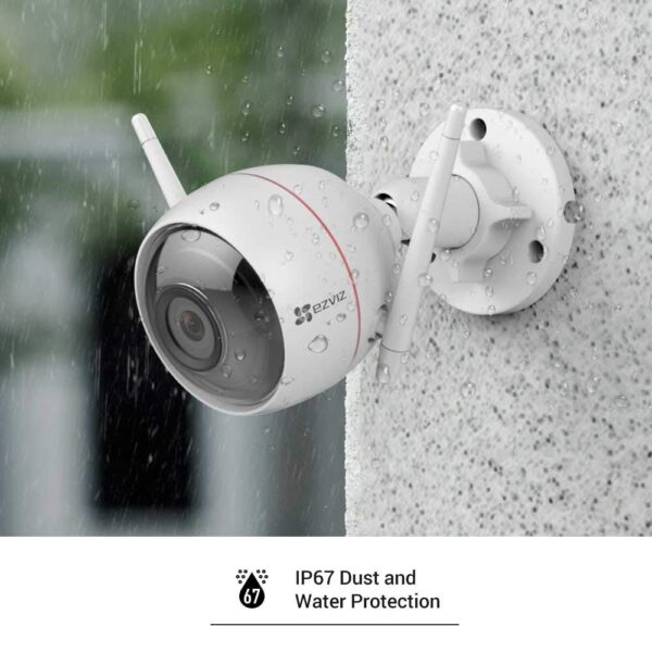 Ezviz Outdoor 2mp Wifi Camera Colorvu C3n Full Hd 256gb Memory Support
