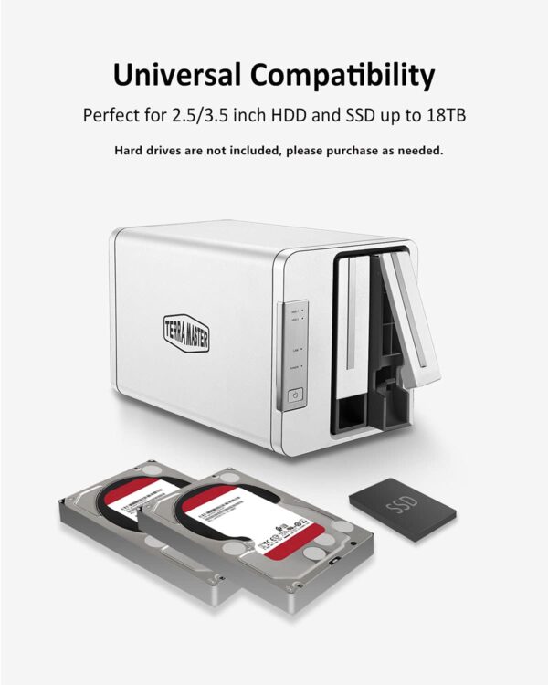 61z0dOYii-L._AC_SL1500_ Terramaster Das Device D2-310 Usb Type C External Hard Drive Raid 2bay