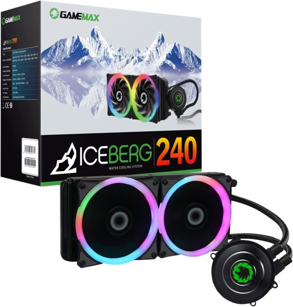71FiOxLpSOS._AC_SL1500_ Gamemax Iceberg 240 All In One Liquid Cooler Water Cooling 240 System