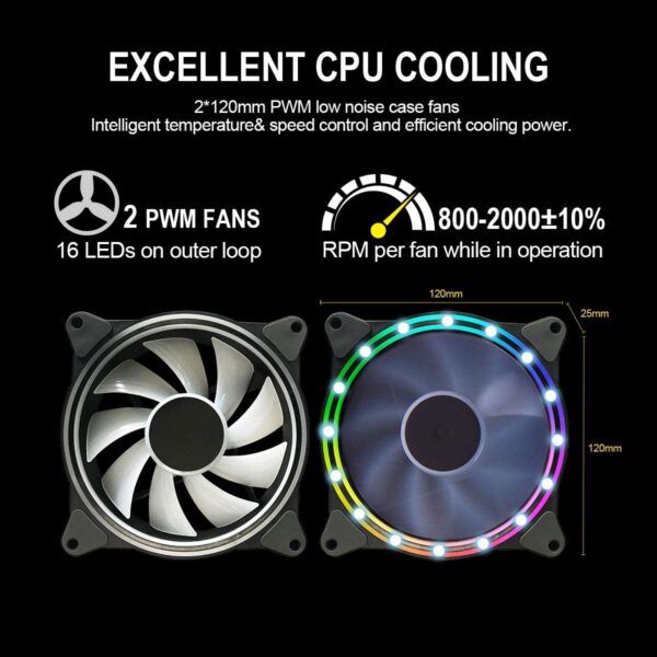 71GbF6X-yeL._AC_SL1200_ Golden Field Sf240 Rgb 240mm Liquid Cpu Cooler Radiator Water Cooling